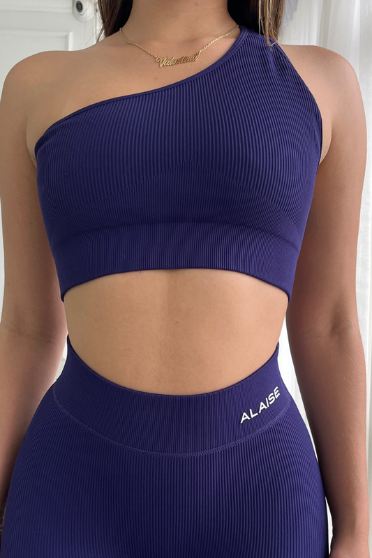 Top Ribbed Azul mora