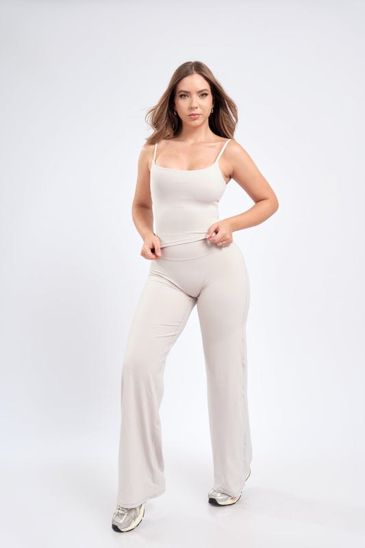 Conjunto Signature Top Tiras Hueso
