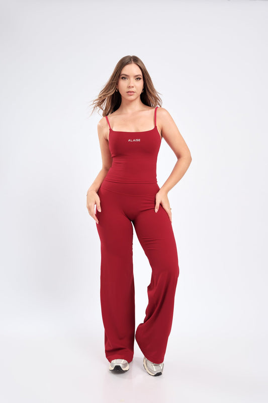 Conjunto Signature Top Tiras Rojo