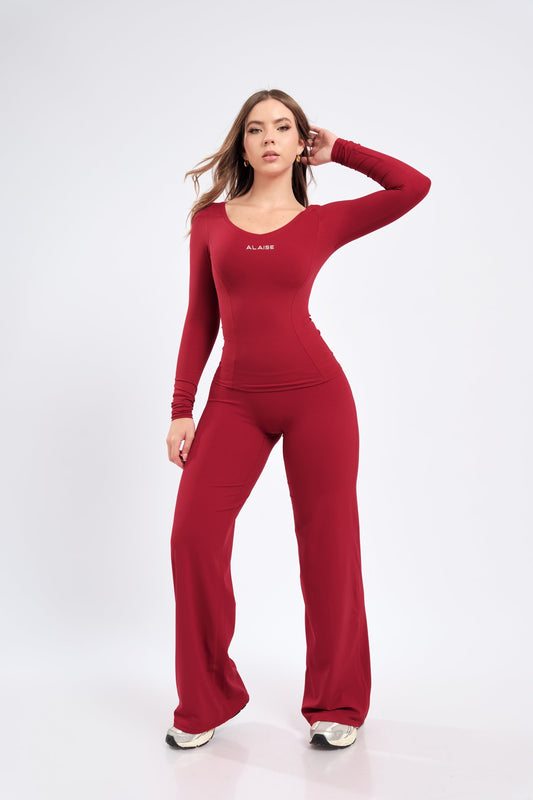 Conjunto Signature Manga larga Rojo