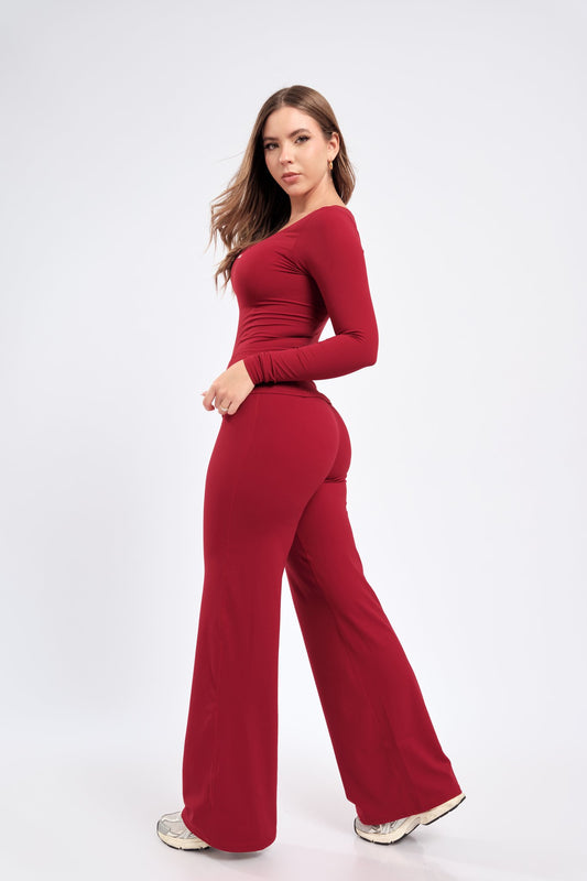 Conjunto Signature Manga larga Rojo
