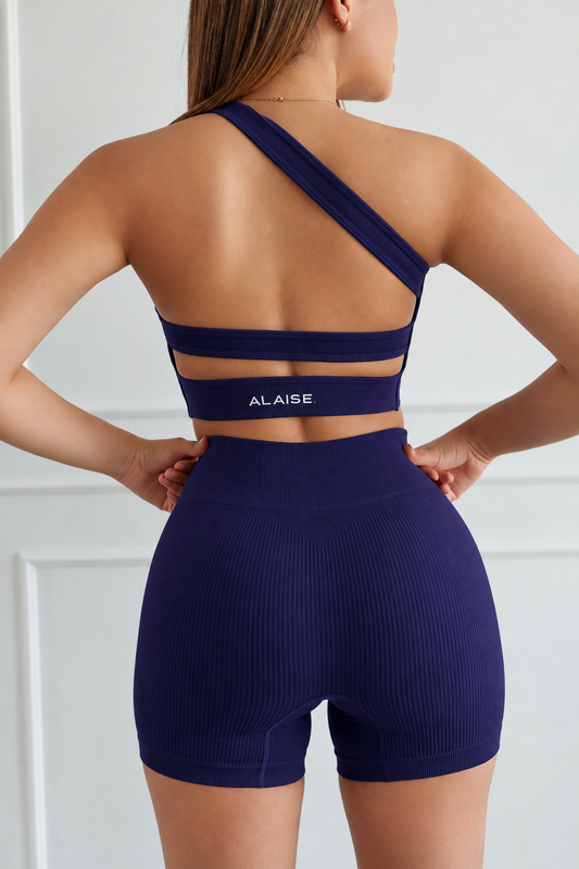 Short Ribbed Azul mora