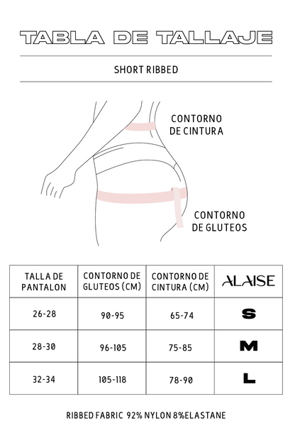 Short Ribbed Azul mora