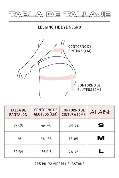 Legging Tie Dye Negro