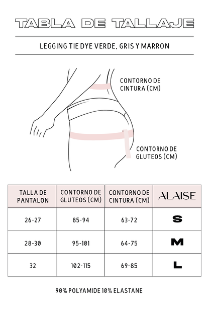 Legging Tie Dye Marrón