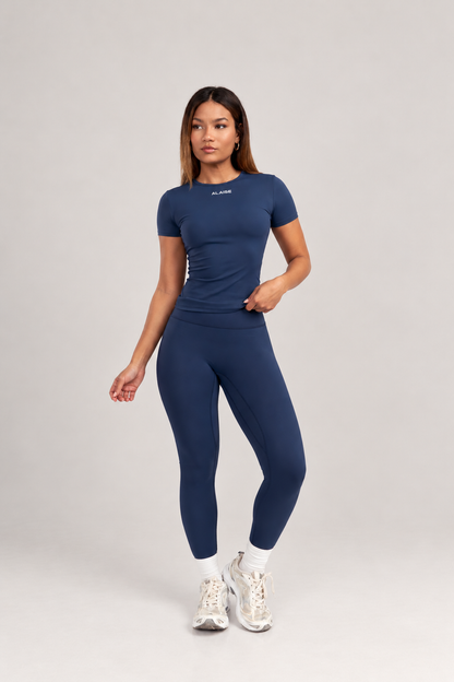 Conjunto Core lux Azul Manga Corta