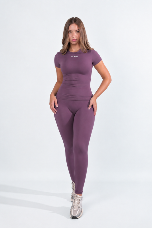 Conjunto Core lux Morado Manga Corta