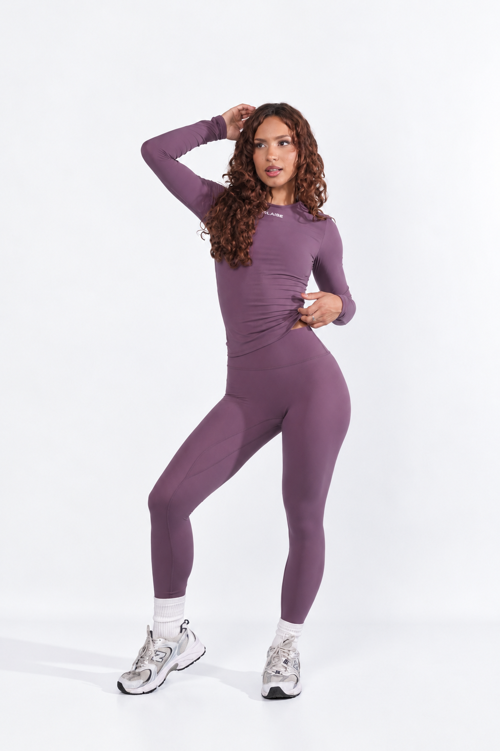 Conjunto Core Lux Manga Larga Morado